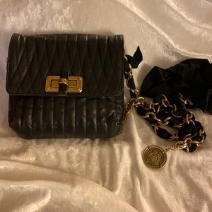 Lanvin Black Lambskin Mini Pop Crossbody Bag